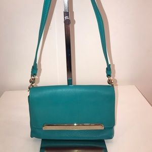 CHRISTIAN LOUBOUTIN TURQUOISE LEATHER PURSE